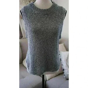 Knot Sisters Blue Knit Sleeveless Sweater Vest, Size S